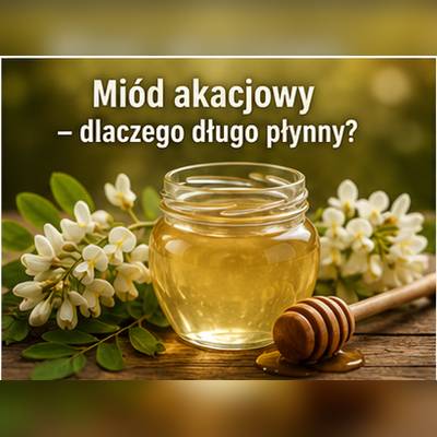 Miód akacjowy – jasna barwa i płynna konsystencja